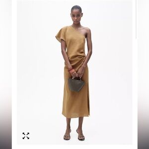 Mango Asymmetrical Linen dress